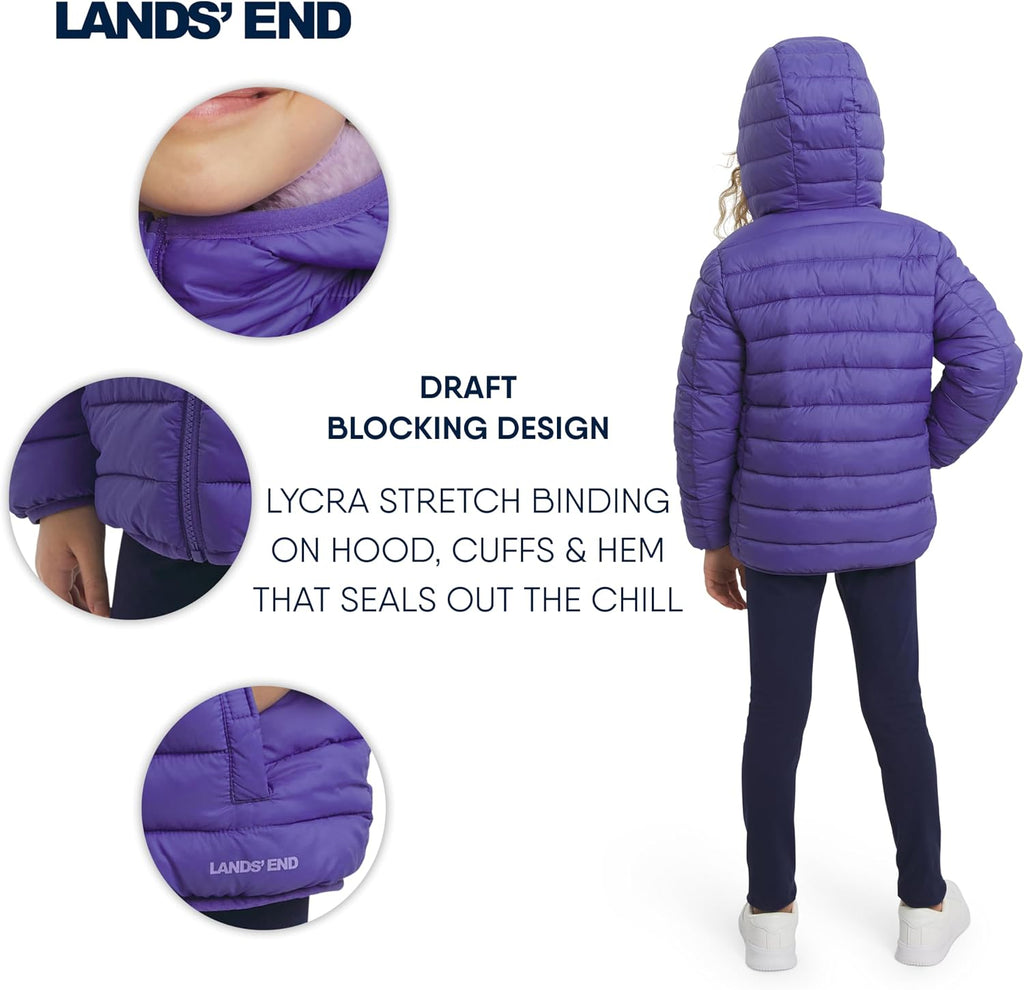 Girls Reversible Faux Fur Lined Insulated Puffer Jacket