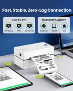 Shipping Label Printer, Bluetooth Thermal 4x6 Label Printer White