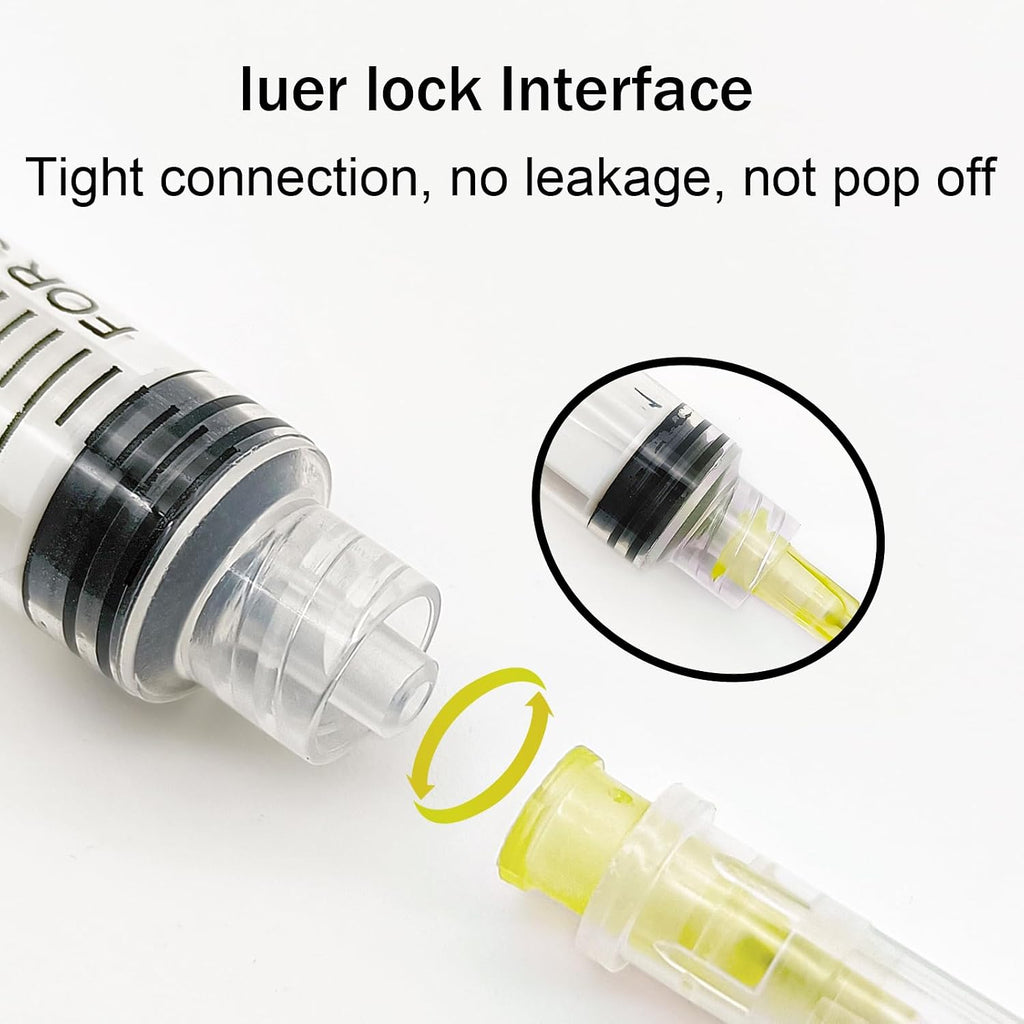 30 Packs 10mL Syringe with Needle 20 Gauge 1.5inch | Luer Lock Refilling Inks Individually Packaged