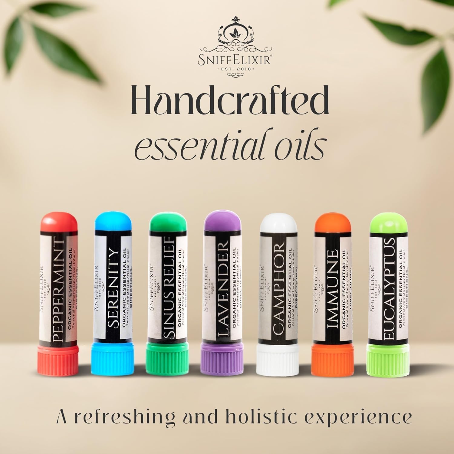 Lavender Essential Oil Aromatherapy Nasal Stick Vapor Inhaler for Sleep Aid, Meditation, Relaxation - USA Made with