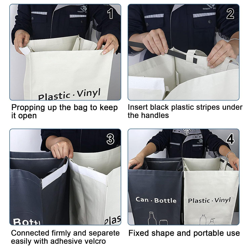 Recycling Bin, Separate Large Recycle Bins for Kitchen - Indoor Home Trash Bin, Recyclable Waste Trash Sorting