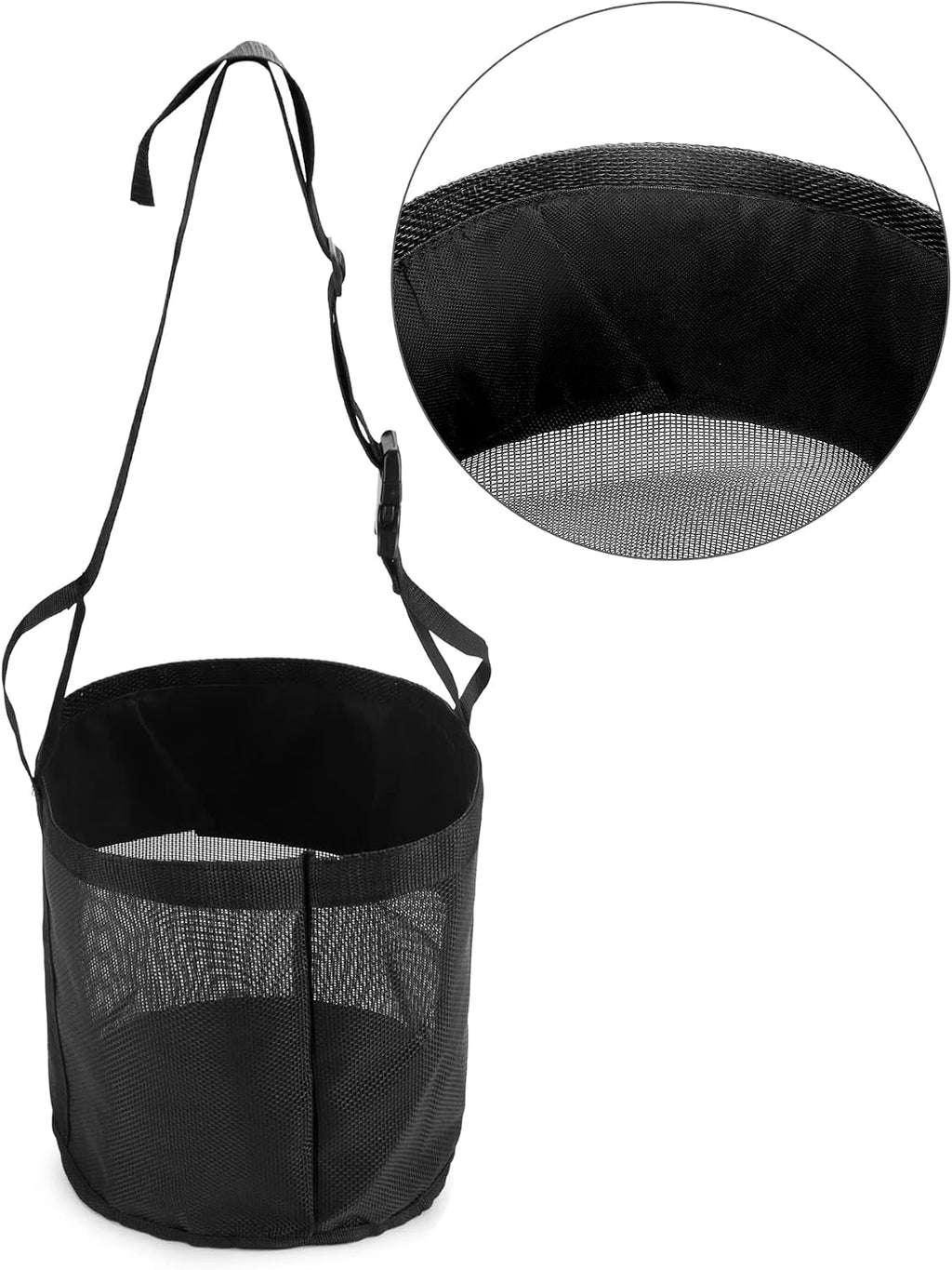 2 Pack Horse Feed Bag for Grain - Durable Mesh Grain Feeder with Adjustable Strap, Comfortable Neck and Nose Pad