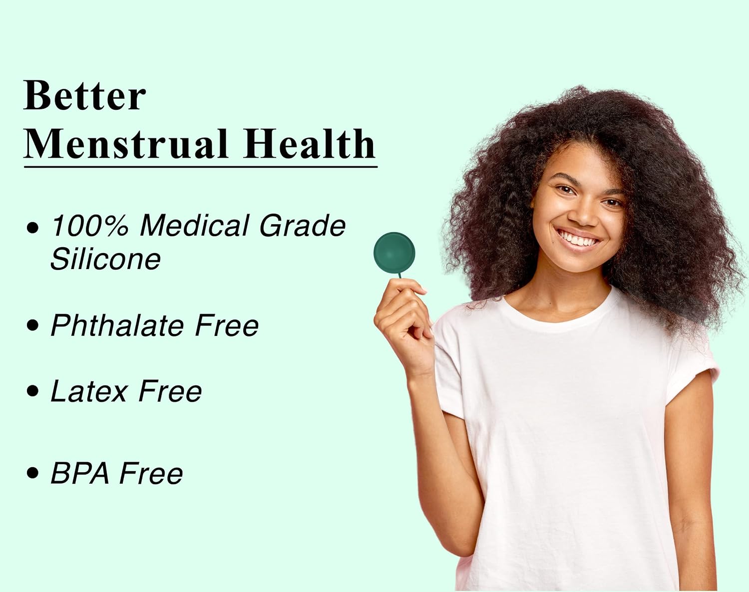 Reusable Menstrual Disc (Small), 100% Medical-Grade Silicone, Flexible & Leak-Free Period Disc, Eco Friendly Feminine