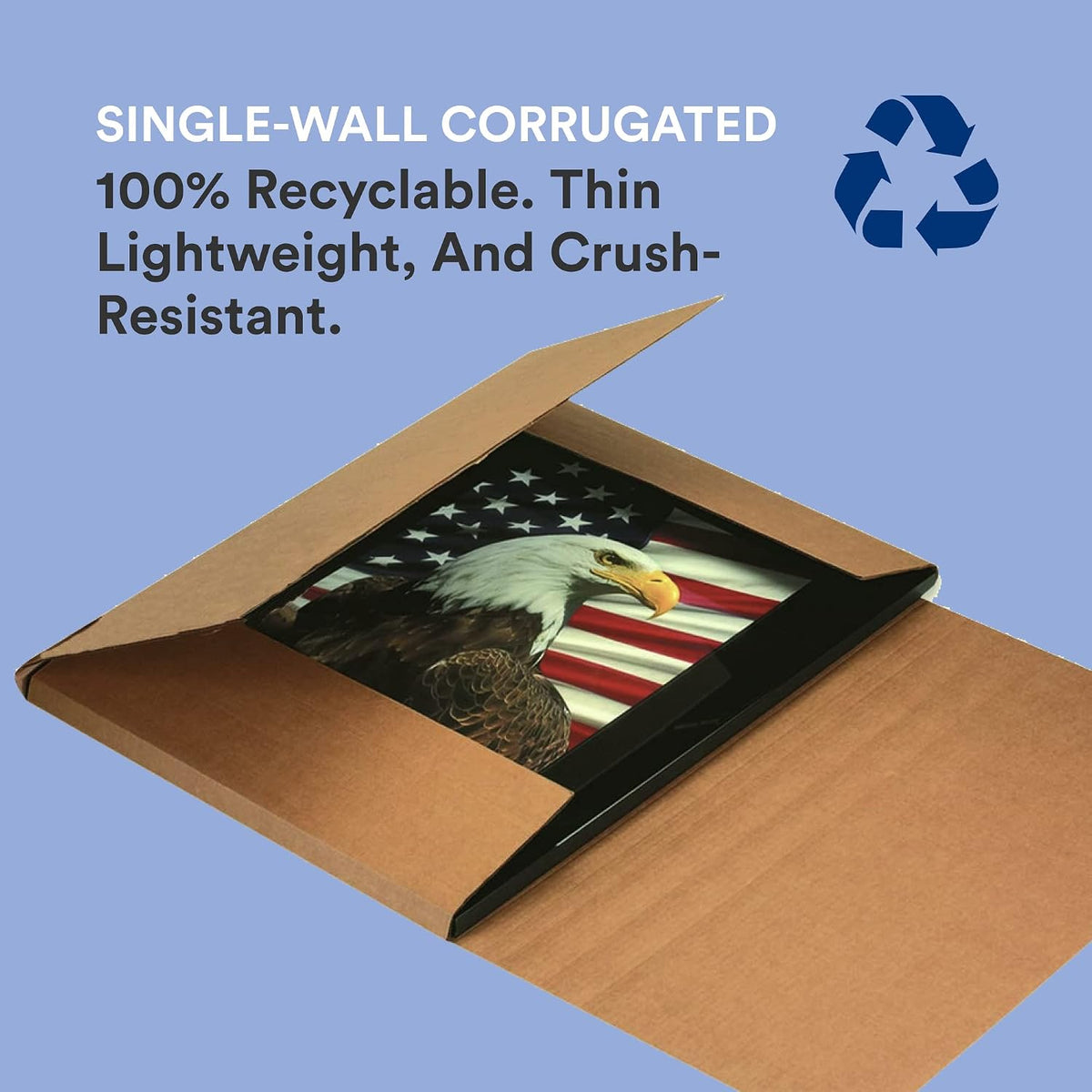 Flat Mailer Shipping Boxes 10.25"L x 8.25"W x 1.25"H Medium 50-Pack | Corrugated Cardboard Box for Small or Large