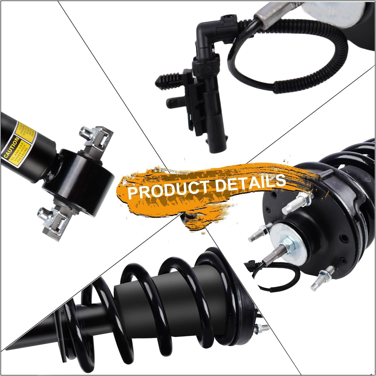 4PCS Front & Rear Shock Absorber Strut Assemblies w/Magnetic 2015-2020 Cadillac Escalade ESV, for Chevy Suburban Tahoe Silverado, for GMC Yukon XL Sierra 1500, Replaces 84176631 84176675