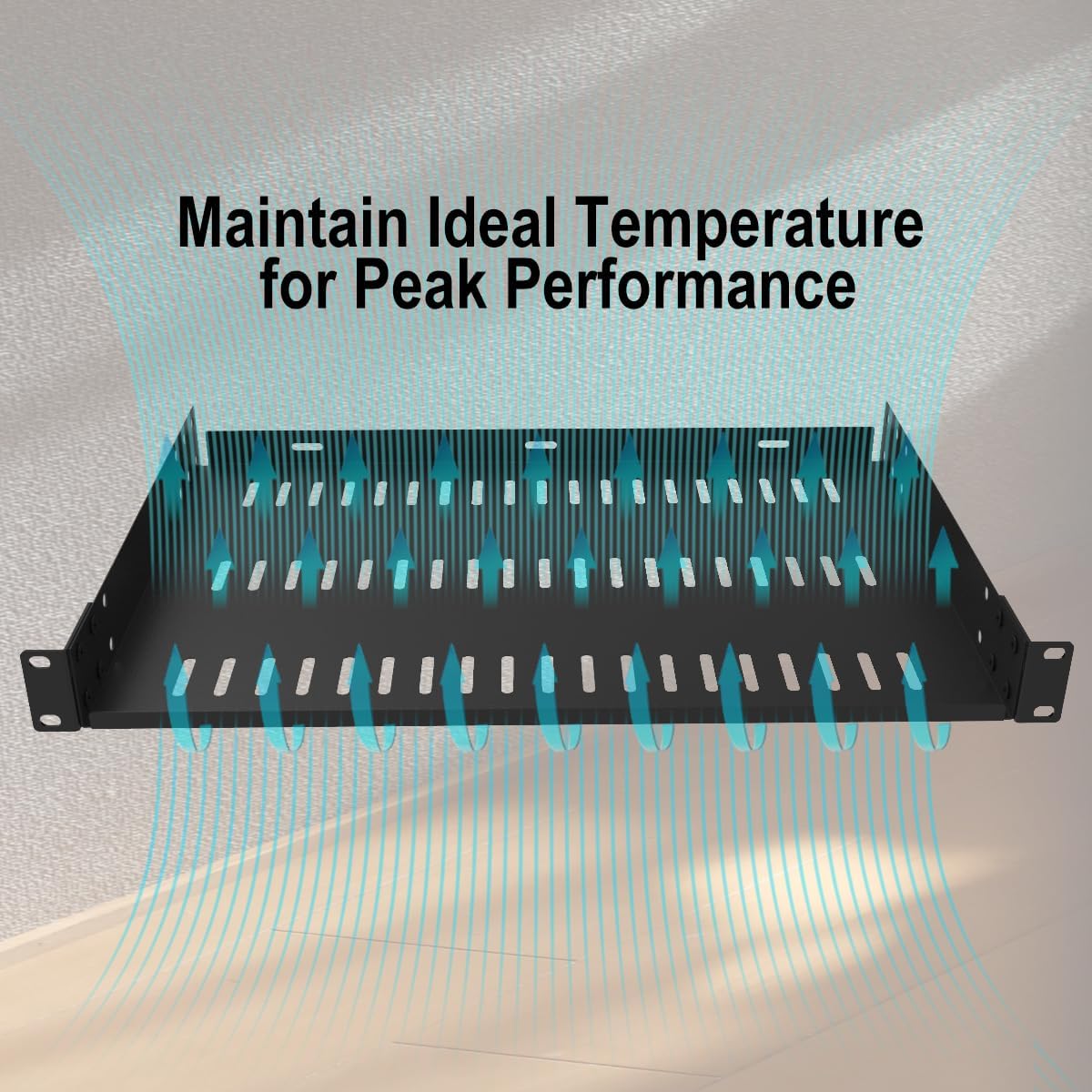 1U Universal Cantilever Vented Rack Shelf 10 inch Deep 2 PCS