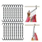 Max 20-Pack Space-Saving Hangers, 360° Hook, Grey