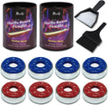 Shuffleboard Pucks and Sand Set - 2 1/8" Table Pucks with 2 Cans Wax | 2 Cans Medium Speed shuffleboard Sand and 53mm