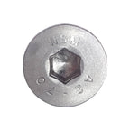 M12-1.75 x 30MM Flat Head Socket Cap Screws, Allen Socket Drive, Din 7991, Stainless Steel A2-70, Full Thread, Plain Finish, Flat Point, Quantity 5 By Fastenere