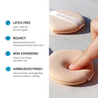 Silky Silicone Makeup Sponge Set, Reusable Cosmetic Applicators Extra Soft Rubycell Makeup Sponges (Peach)
