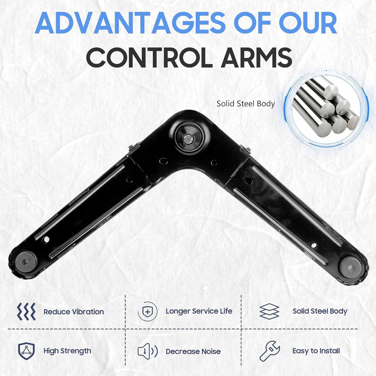 Rear Control Arms Suspensions Kit for Jeep Liberty 2002 2003 2004 2005 2006 2007, Includes Rear 1 Upper Control Arm 2 Lower Control Arms (3pc)