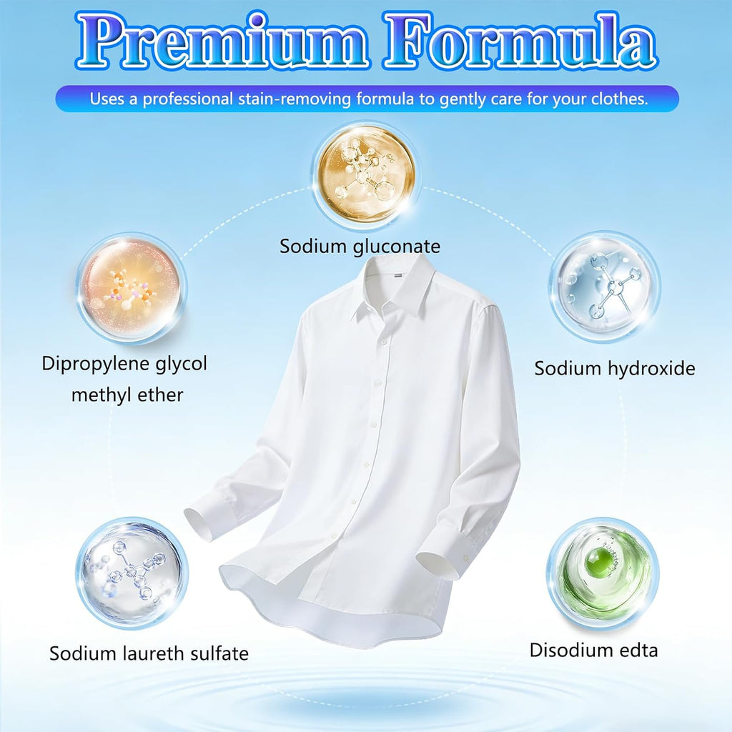 Clothing Emulsifier Stain Remover, Non-Ionic Laundry Pre-Treatment, Stain Remover for Clothes, Portable Dry Cleaning