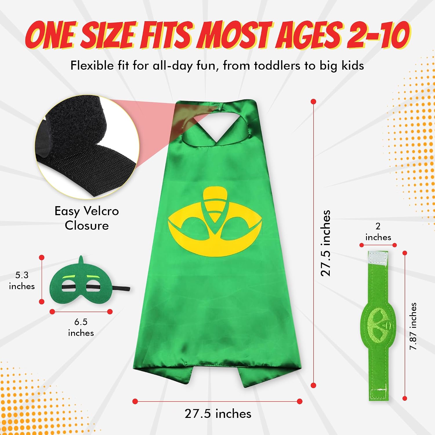 Superhero Capes and Masks for Kids - Satin Capes and Felt Masks for Boys