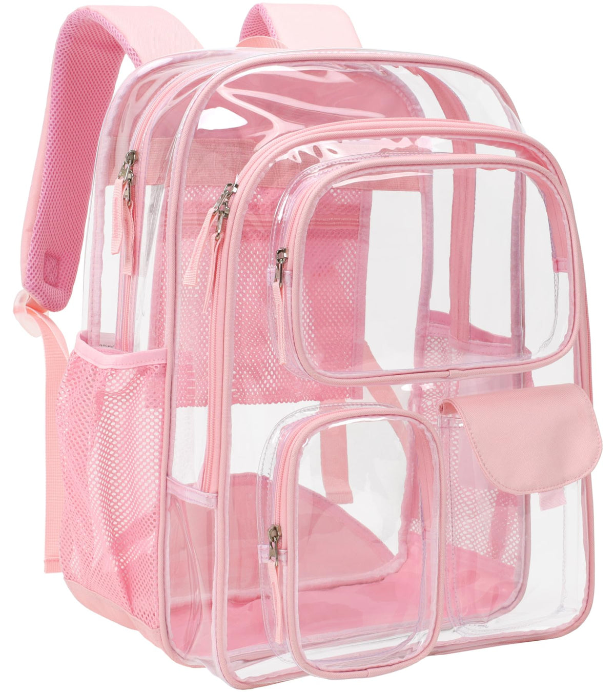 Clear Backpack for School - 18 Inch Extra Large Clear Bookbag, Pink