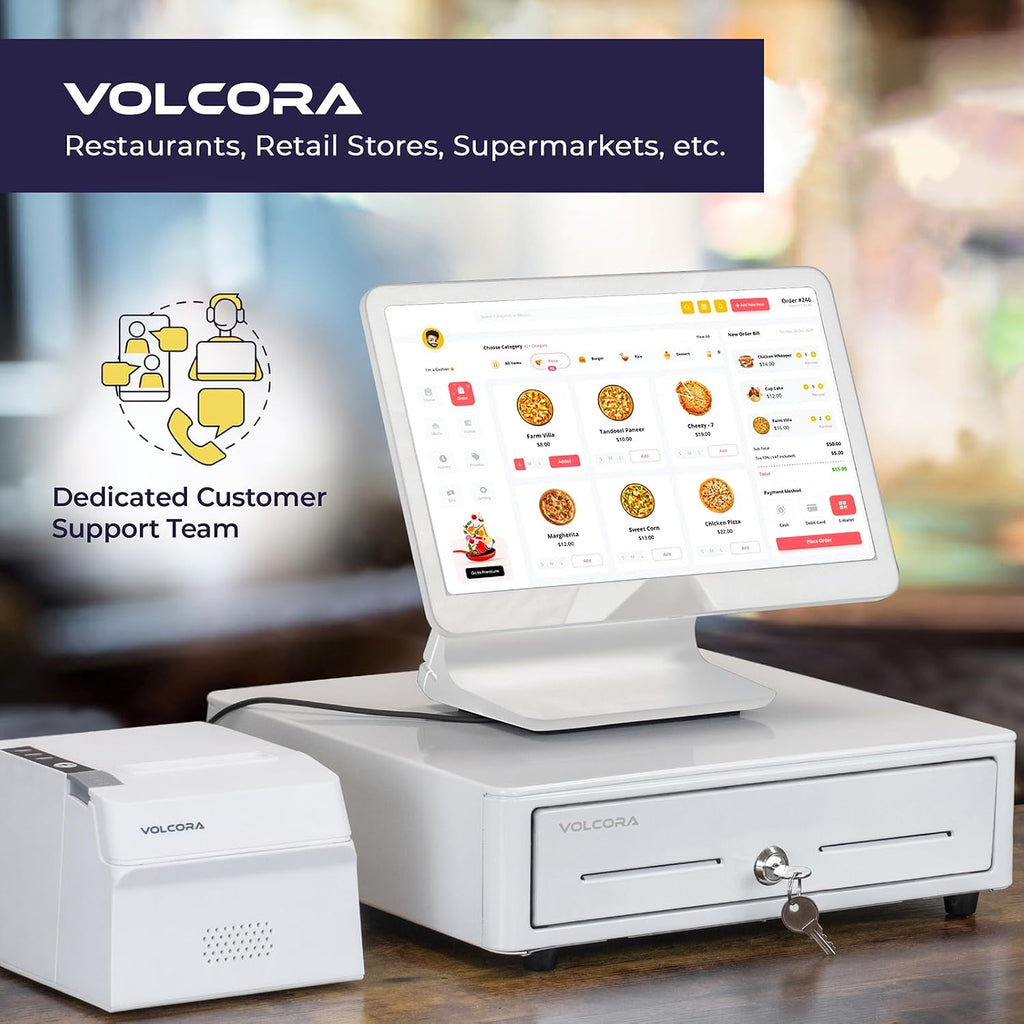 Cash Register Drawer for (POS) Point of Sale System with Round Corner 13", Removable Coin Tray, 4 Bill/5 Coin