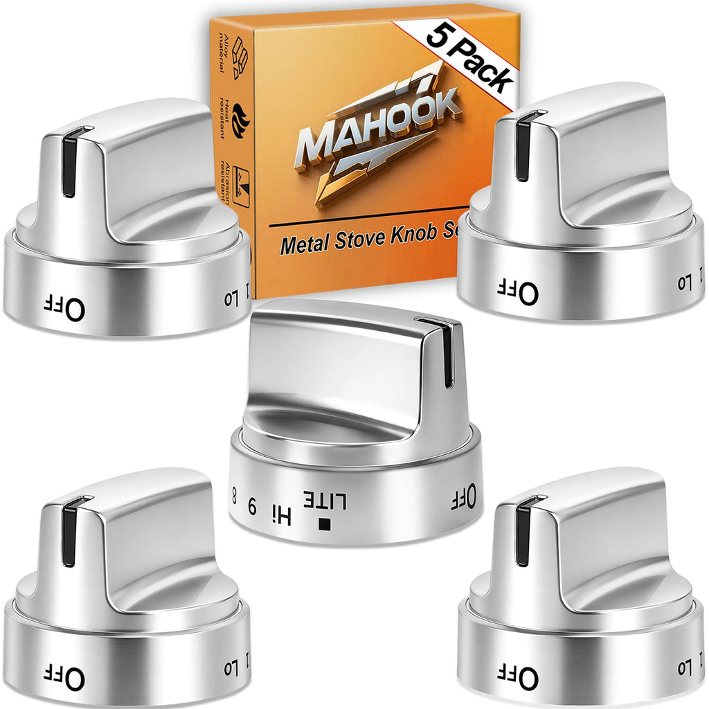 Stainless Steel WB03X24818 for GE Stove Knobs Replacements,Compatible with GE Gas Ranges top knobs,Compatible