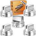 Stainless Steel WB03X24818 for GE Stove Knobs Replacements,Compatible with GE Gas Ranges top knobs,Compatible