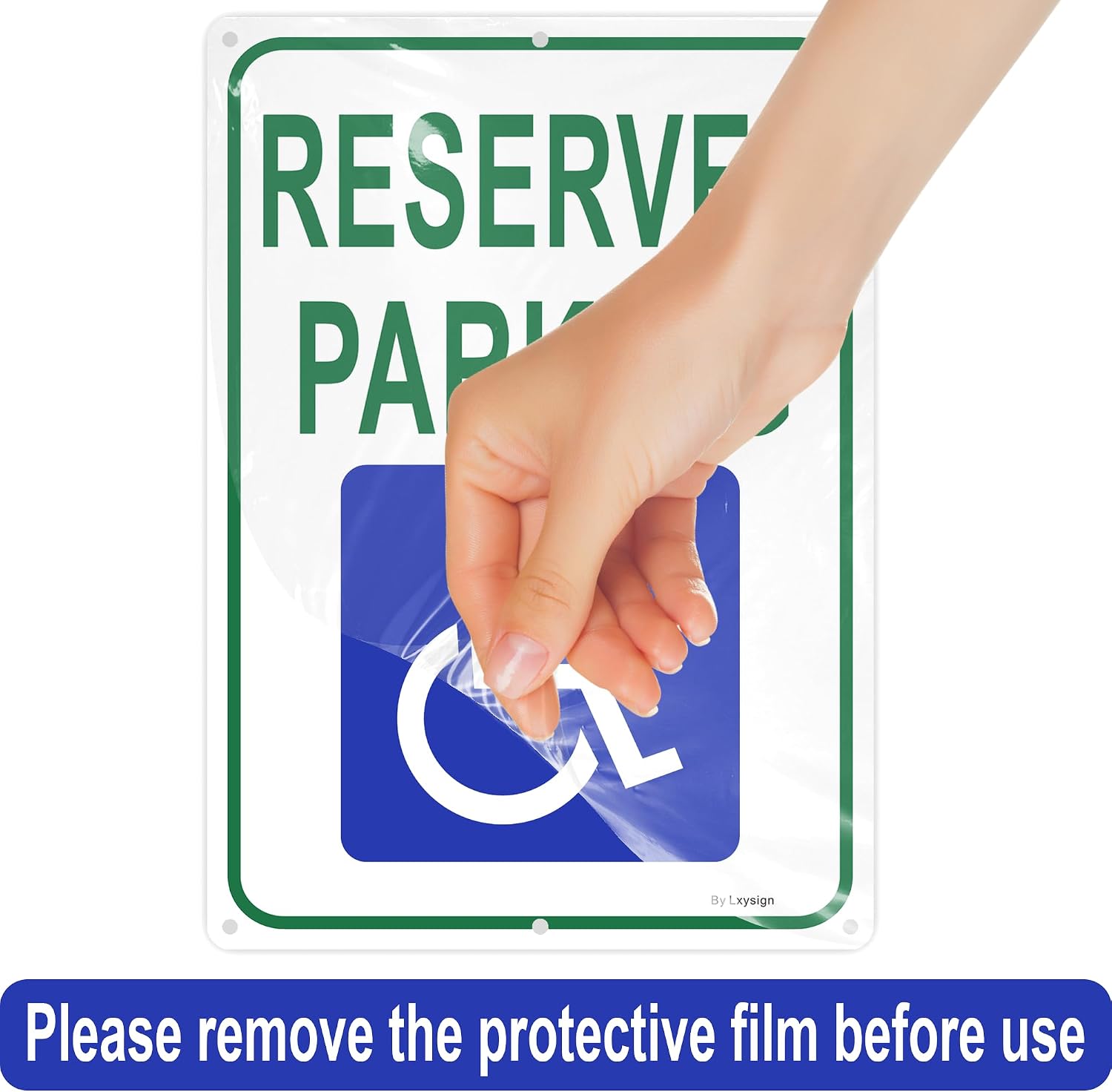 (2Pack) Reserved Parking Sign, Handicap Parking Sign, 14 x 10 x 0.04 in, Reflective Rust Free Aluminum, Weather