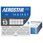 Air Filter 14x14x1 MERV 13 AC Filter, HVAC, Furnace Filter, 6 Pack
