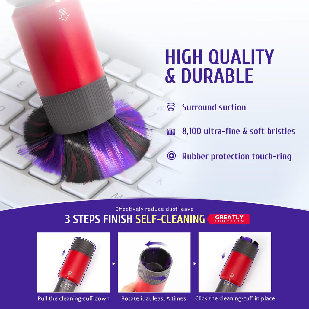 Dusting Brush & Hose Compatible with Dyson V7 V8 V10 V11 V15 Vacuum Cleaner