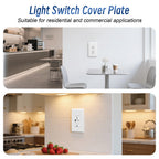 6 Pack Jumbo Decorator Wall Plate Covers 1-Gang Oversize Outlet Cover Plate