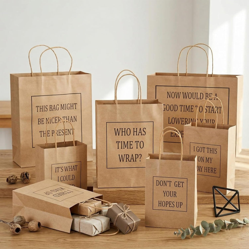 24 Pcs Funny Gift Bags Assorted Sizes Funny Assorted Gift Bags
