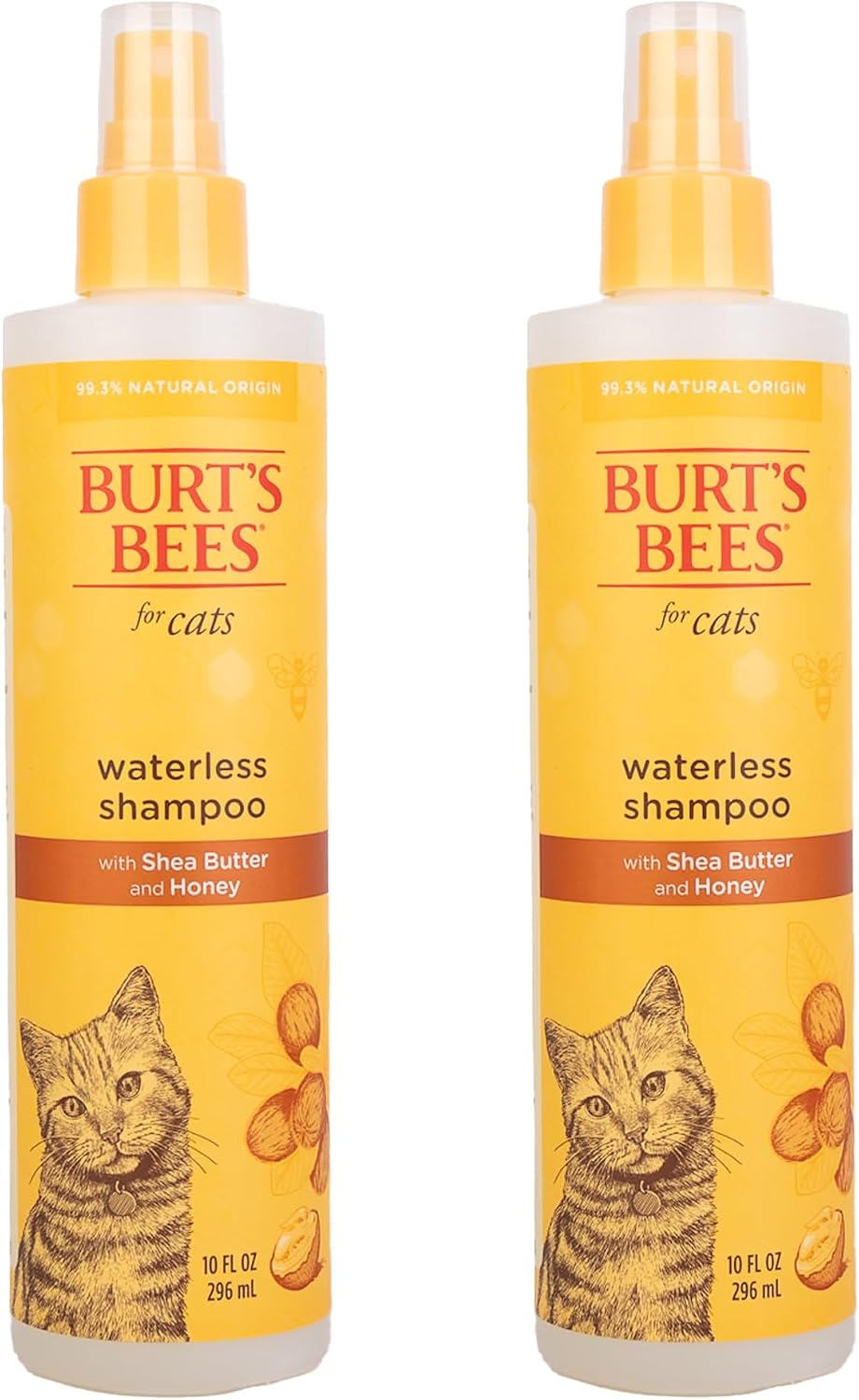 Waterless Cat Shampoo Spray, 10 Fl Oz, 2-Pack