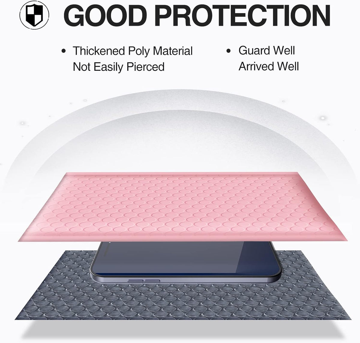 Bubble Mailers 6x10 Inch Light Pink 25 Pack Poly Padded Envelopes Small Business Mailing Packages Opaque Self Seal