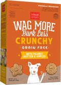 Wag More Bark Less Crunchy Dog Treats, Peanut Butter & Apples, 14 oz Box