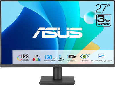 27" Computer Monitor (VA279QG) - Full HD, IPS, 120Hz, 1ms MPRT, Adaptive-Sync, Eye Care, Low Blue Light, Flicker