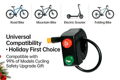 Electric Bicycle Accessories Electric Bicycle Switch 3-Pin Light Horn Switch Handlebar 22mm Modified Headlamp