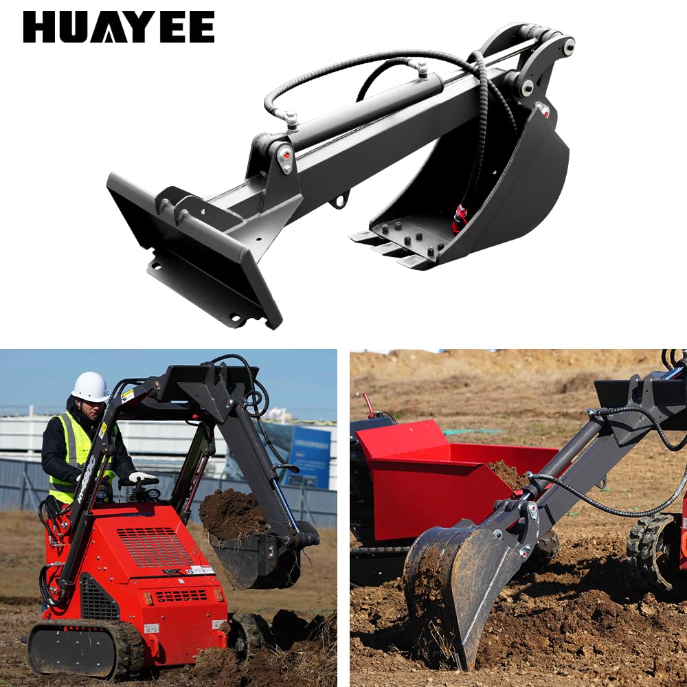 Mini Skid Steer Backhoe Arm Attachment, Rigid Digger Extension