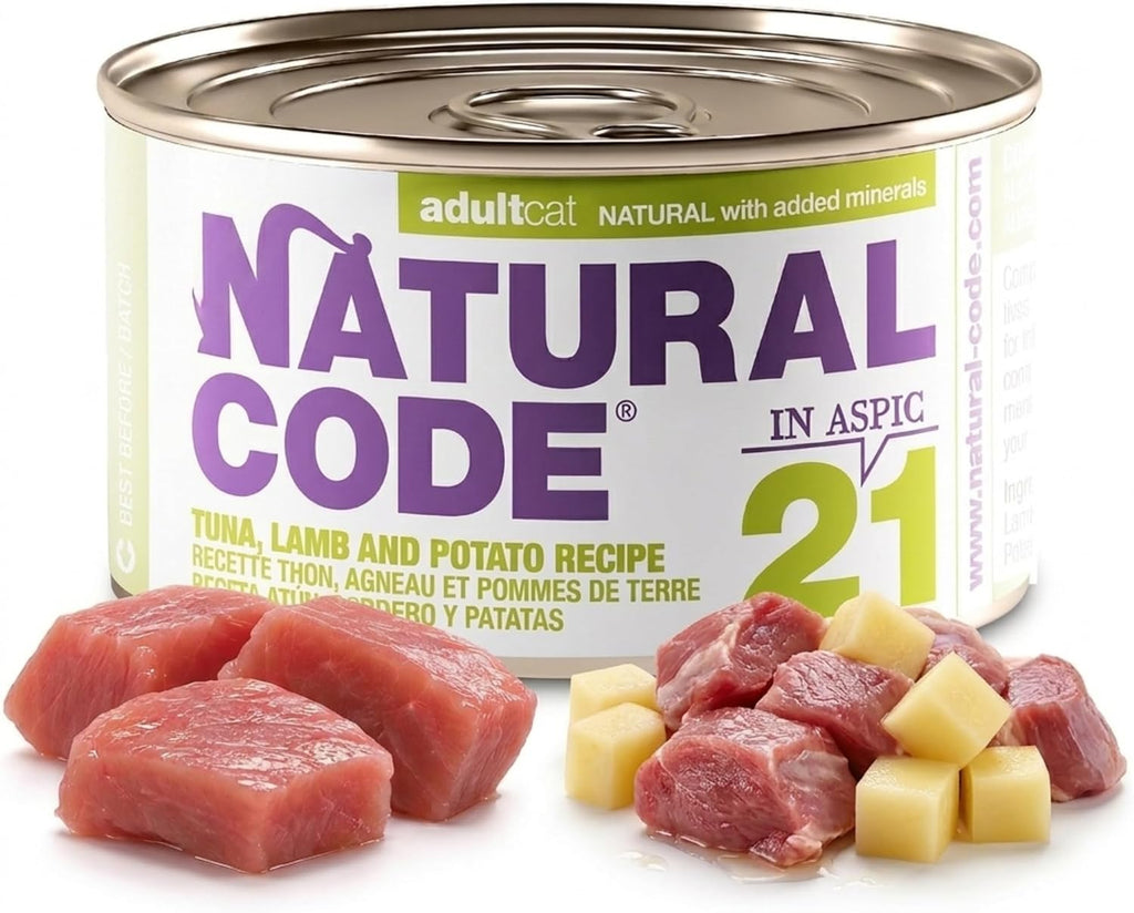Wet Cat Food - 3 oz, 24 Pack - Tuna, Lamb & Potato in Aspic
