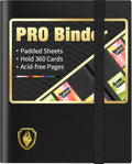 Heavy Duty Card Binder, Fabmaker 9 Pocket Trading Card Binder for 360 Cards | Sleek Side-Loading Card Album, Sturdy