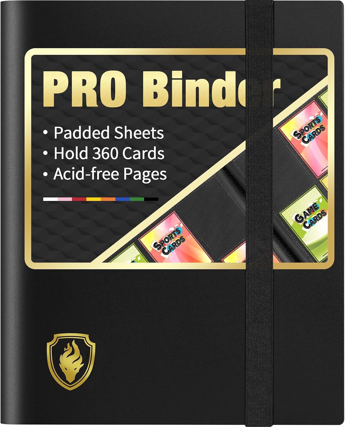 Heavy Duty Card Binder, Fabmaker 9 Pocket Trading Card Binder for 360 Cards | Sleek Side-Loading Card Album, Sturdy