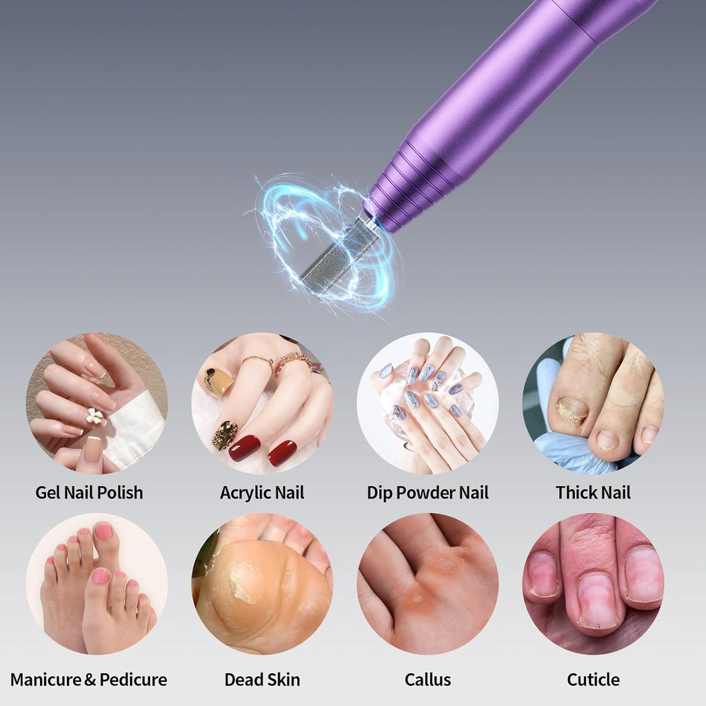Professional Electric Nail Drill Kit - Variable Speed Control for Acrylic & Gel Nails, Manicure & Pedicure | Includes