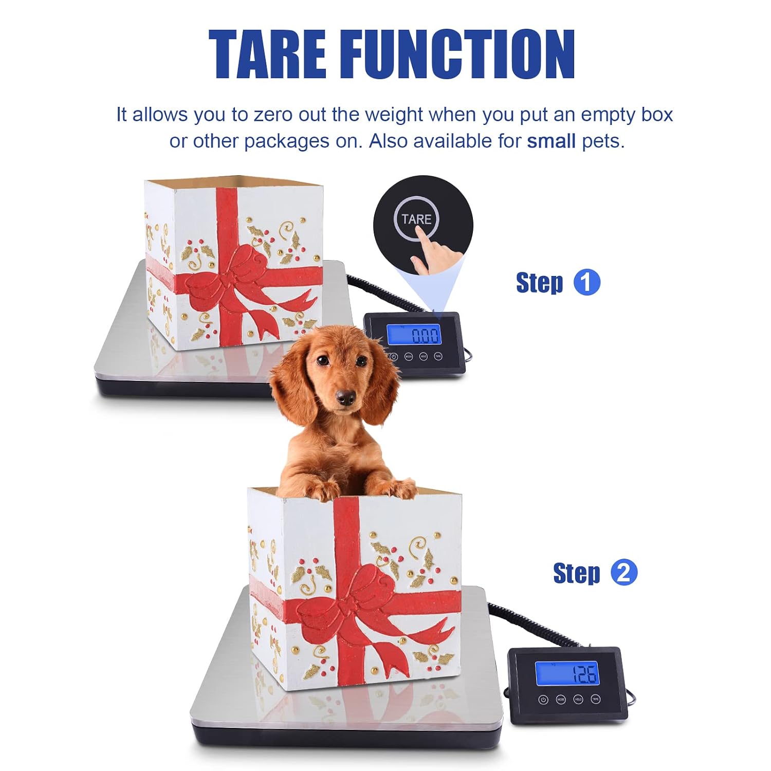 Shipping Scale for Packages Small Business - 440lb x 0.1lb Digital Postal Scale for Packages, Shipping Package Scale