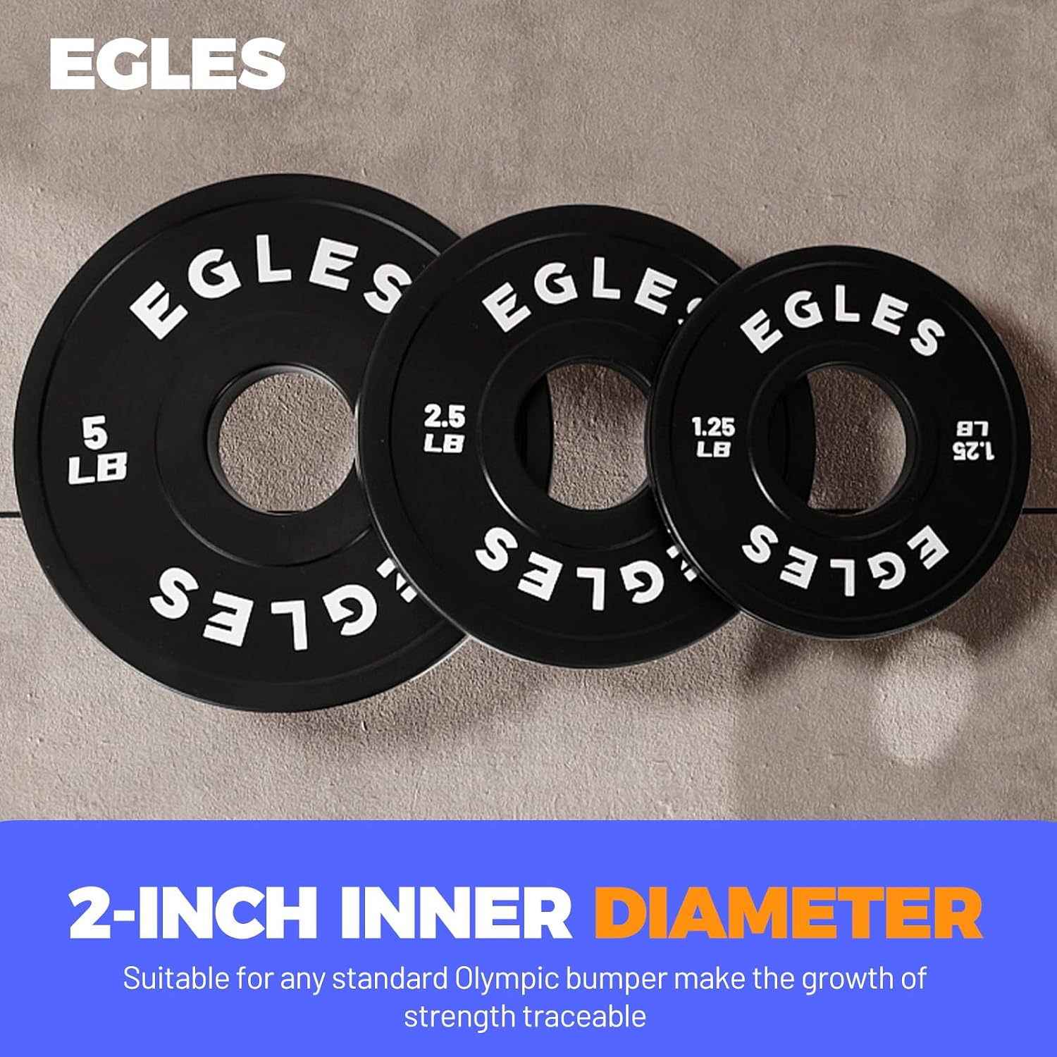 Change Plates Set 1.25LB, 2.5LB, 5LB - Rubber-Coated Weight Plates in Pairs, Olympic Bumper Plates, Color-Coded, IWF