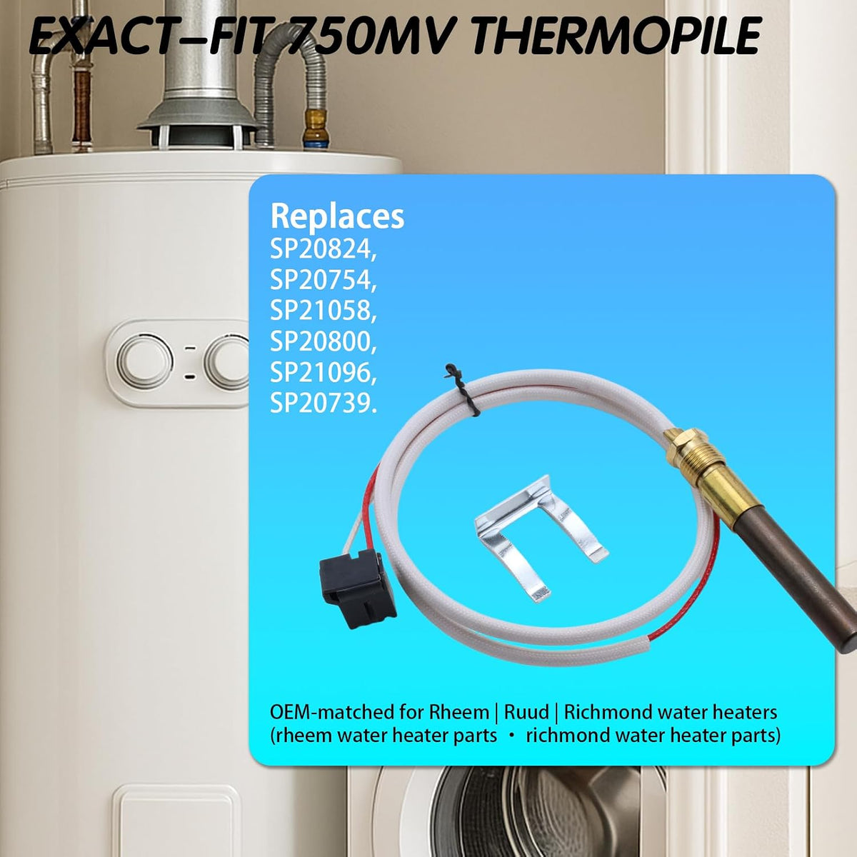 SP20824 SP20754 SP21058 750mV Water Heater Thermopile Replacement