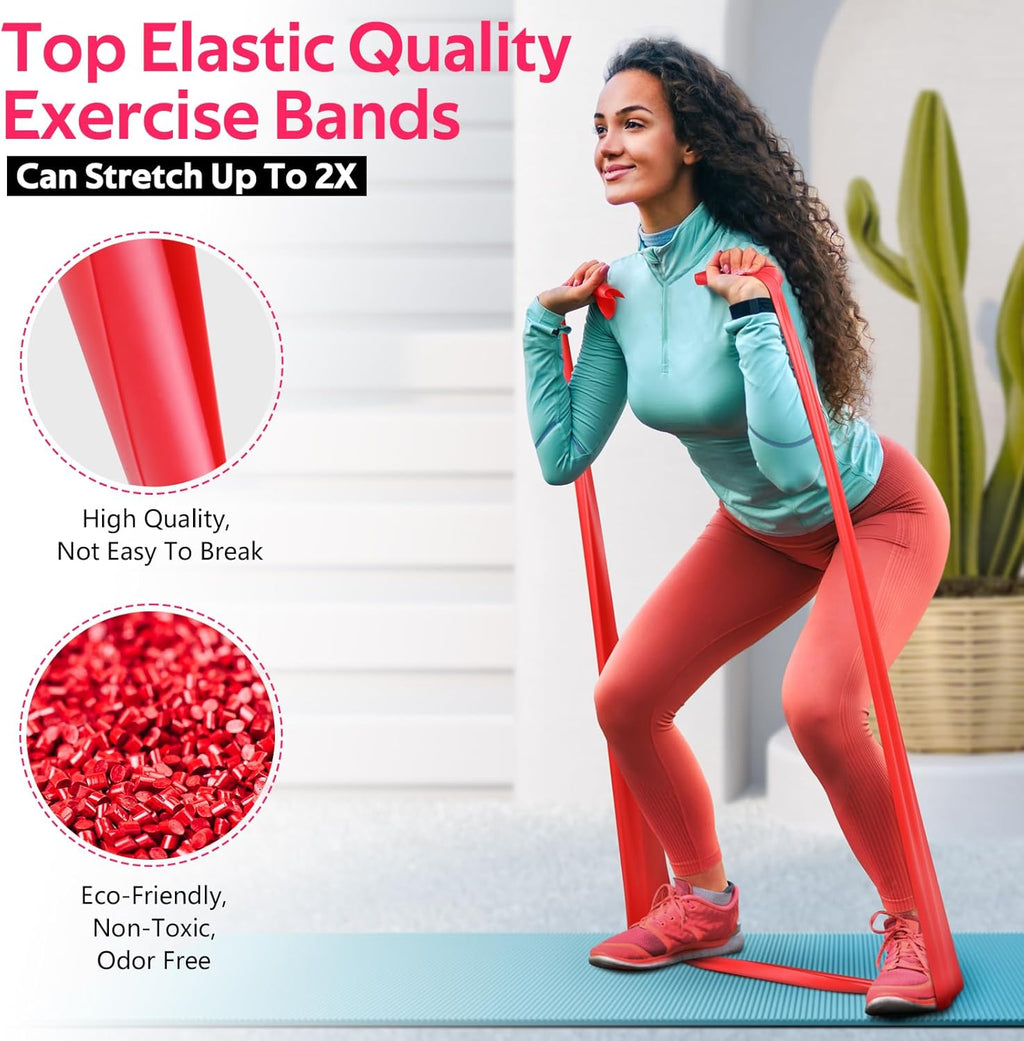 Resistance Bands for Working Out, Exercise Bands for Physical Therapy, Stretch, Recovery, Pilates, Rehab, Strength