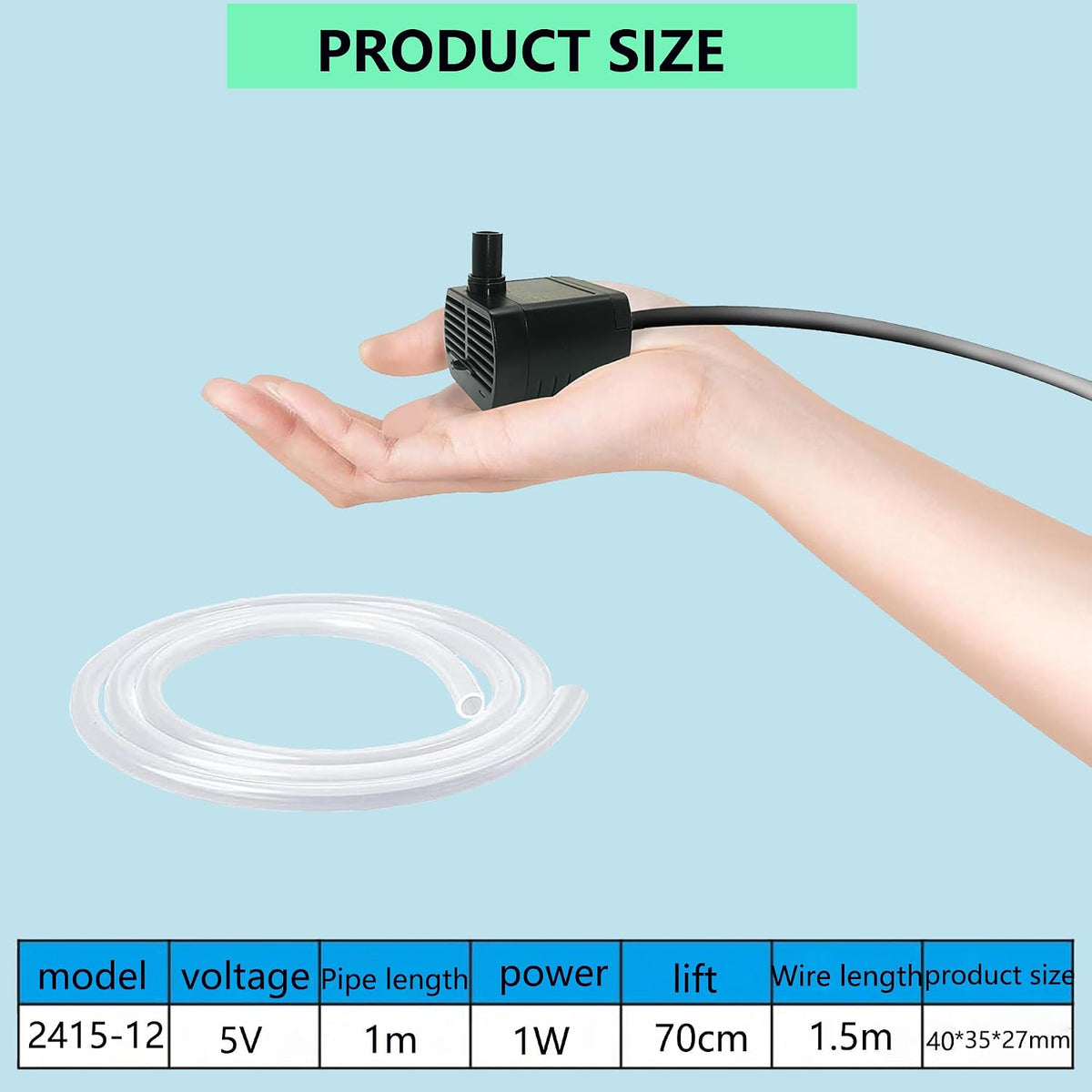 5V USB Mini Submersible Water Pump for Cat Fountain & Aquariums