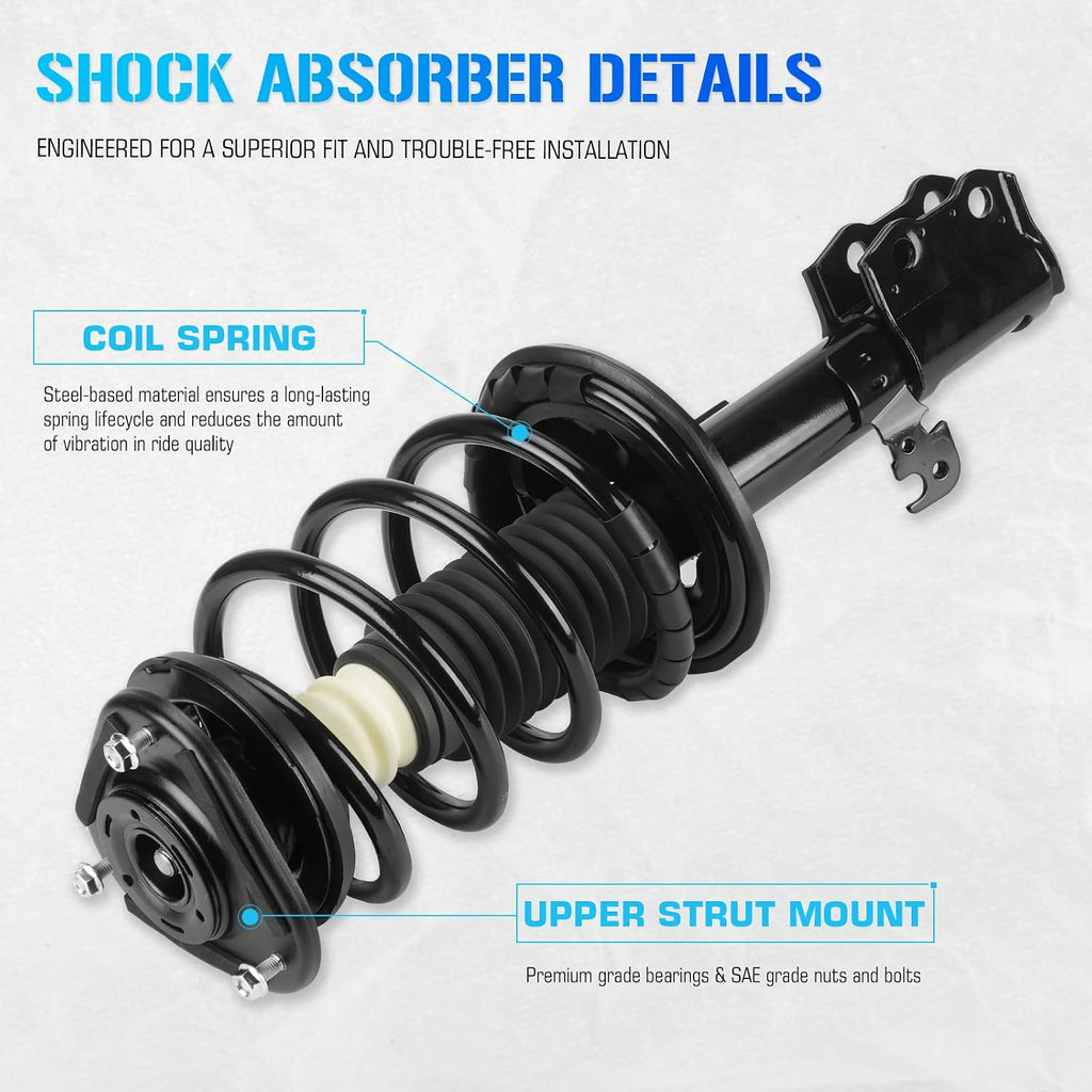 ILONPA (4) Front Struts Shock & Sway Bar Links for 2003-2008 Toyota Corolla
