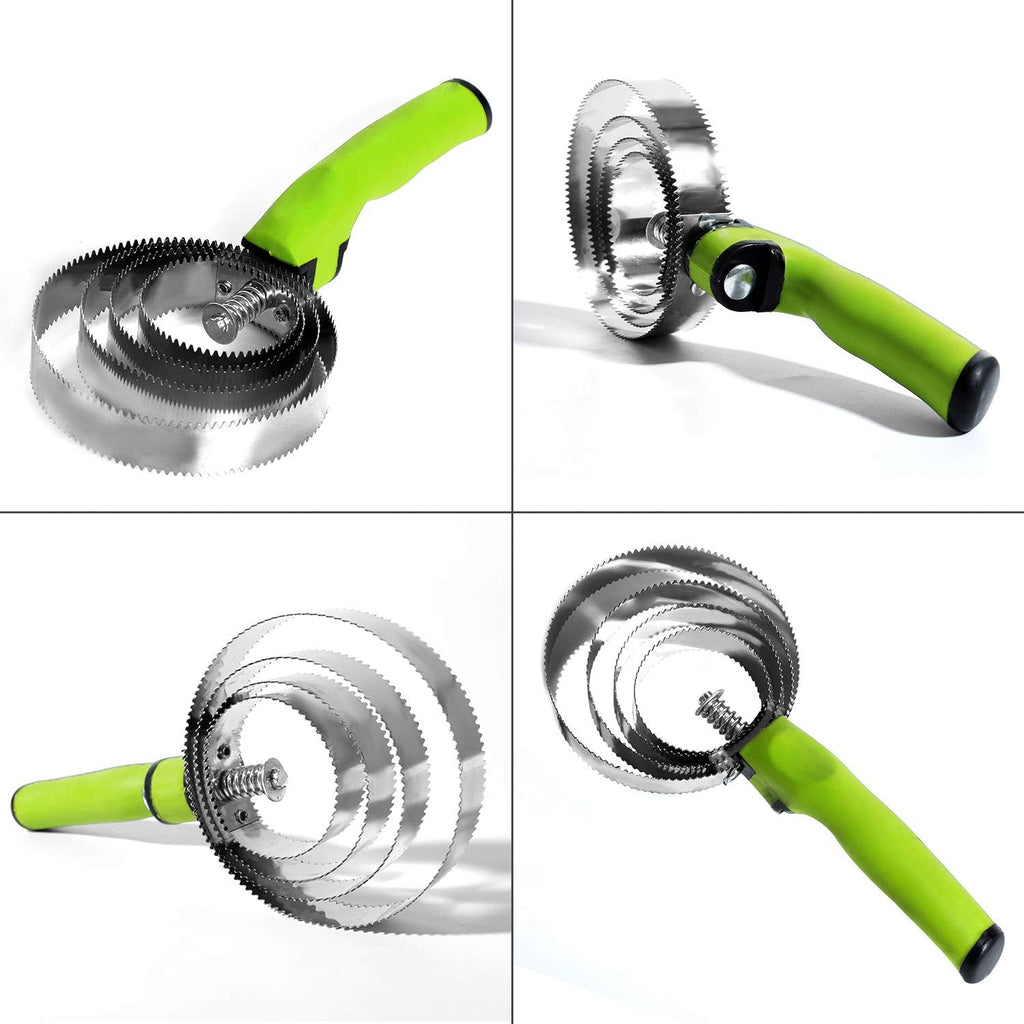 Reversible Stainless Steel Curry Comb with Soft Touch Grip (Neon Green)