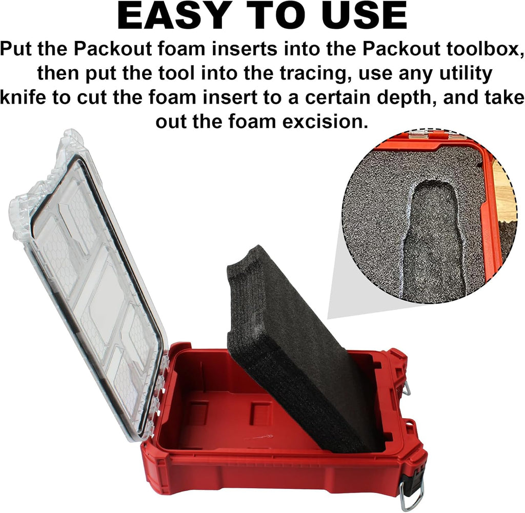 48-22-8435 Tool Box Foam Fits for Milwauke-e Packout Foam Inserts (2PCS)
