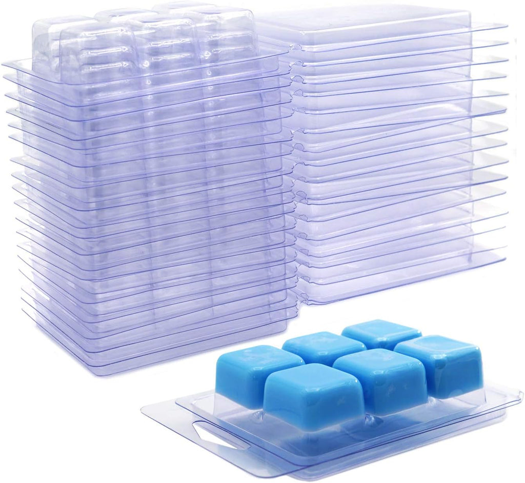 Wax Melt Molds 100 Pack Wax Molds Clear Plastic Wax Melt Clamshells