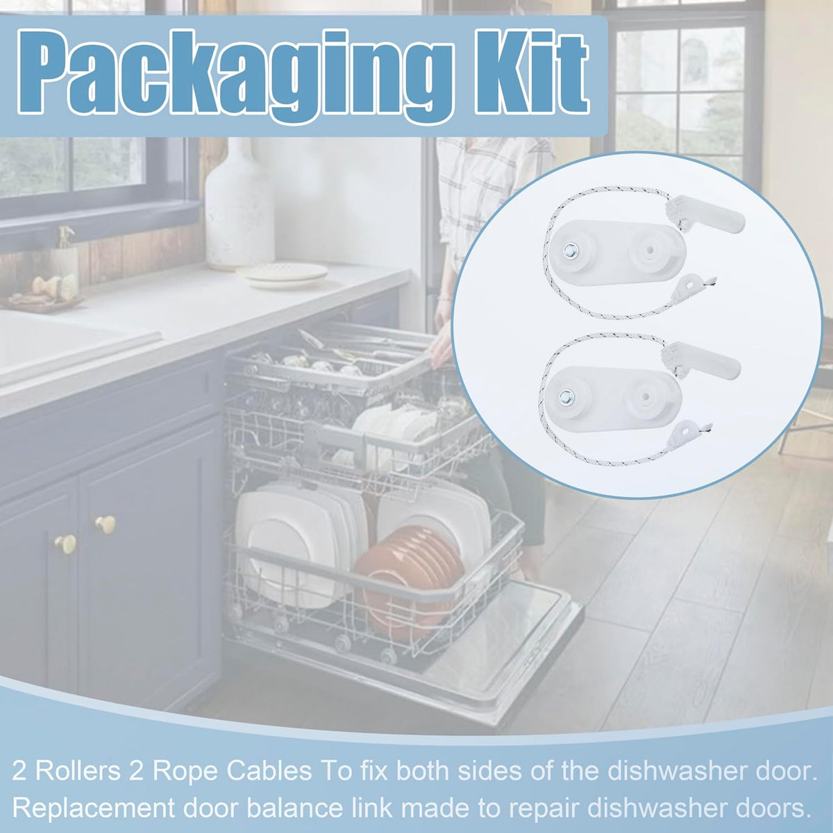 8194001 Dishwasher Door Balance Link Kit Fits Whirlpool Kenmore