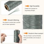 Waxed Thread Wax String 284 Yard 0.8mm 150D Flat Gray