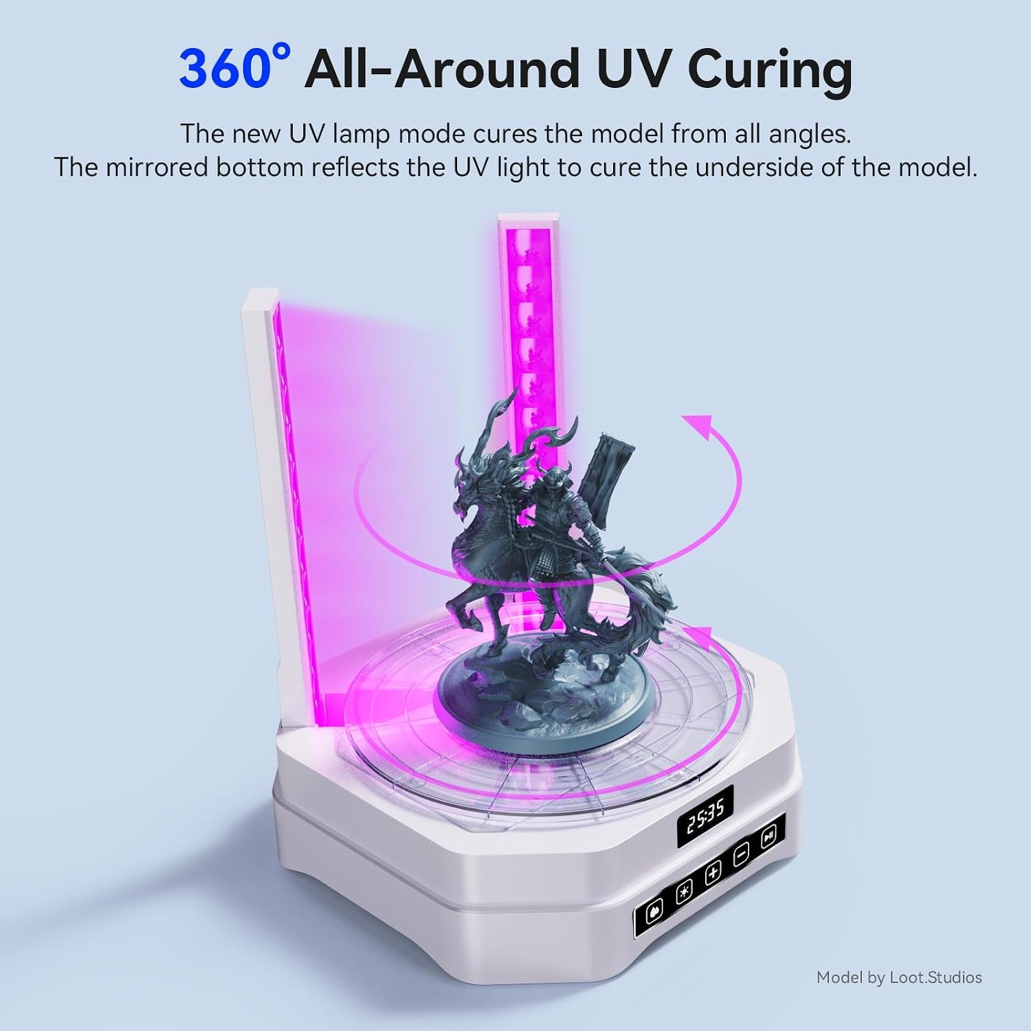 Upgraded Wash and Cure Station-Mercury Plus 3.0 | 7.5L Large Capacity Cleaning, 360ｰ All-Around Curing, Compatible