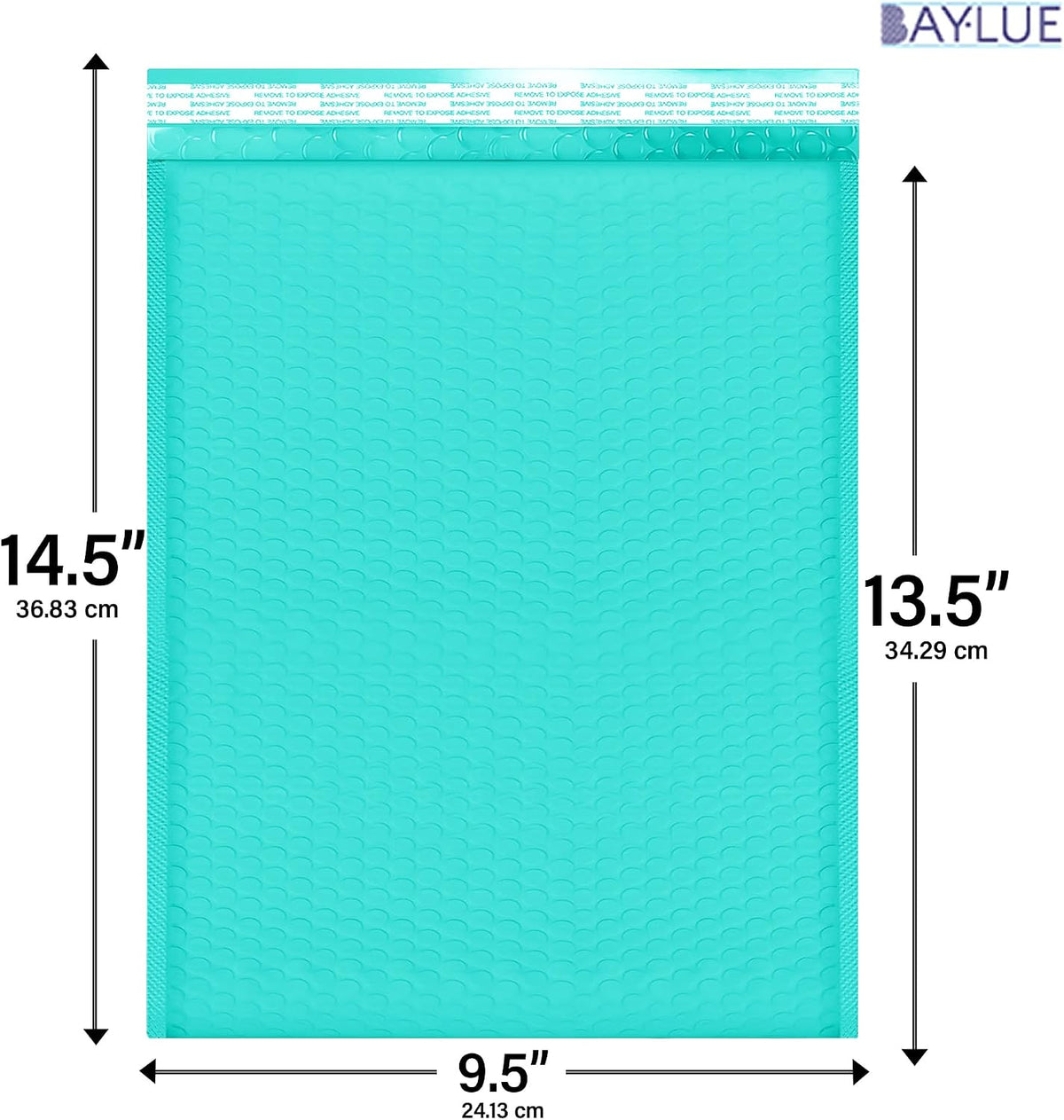 Teal Bubble Mailers 9.5x14.5, Self Seal Poly Padded Envelopes #4, 100 Pack