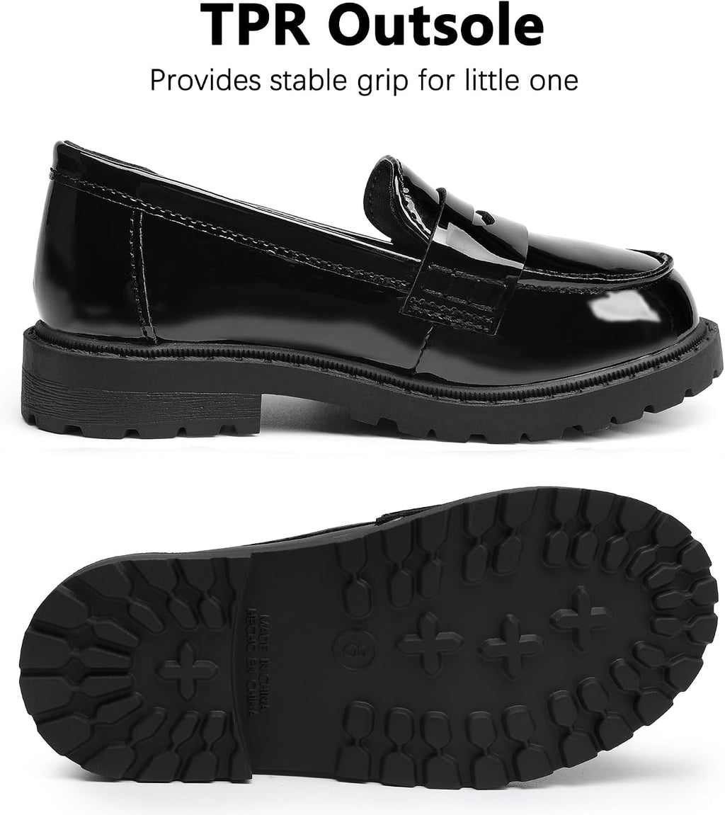 Toddler Girls Penny Loafers School Uniform Shoes